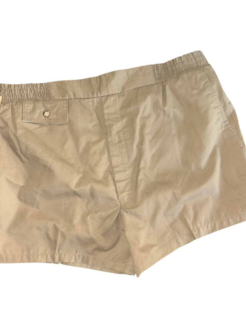 Vintage Pierre Cardin Men's Khaki Elastic Waist short Shorts swim trunks medium